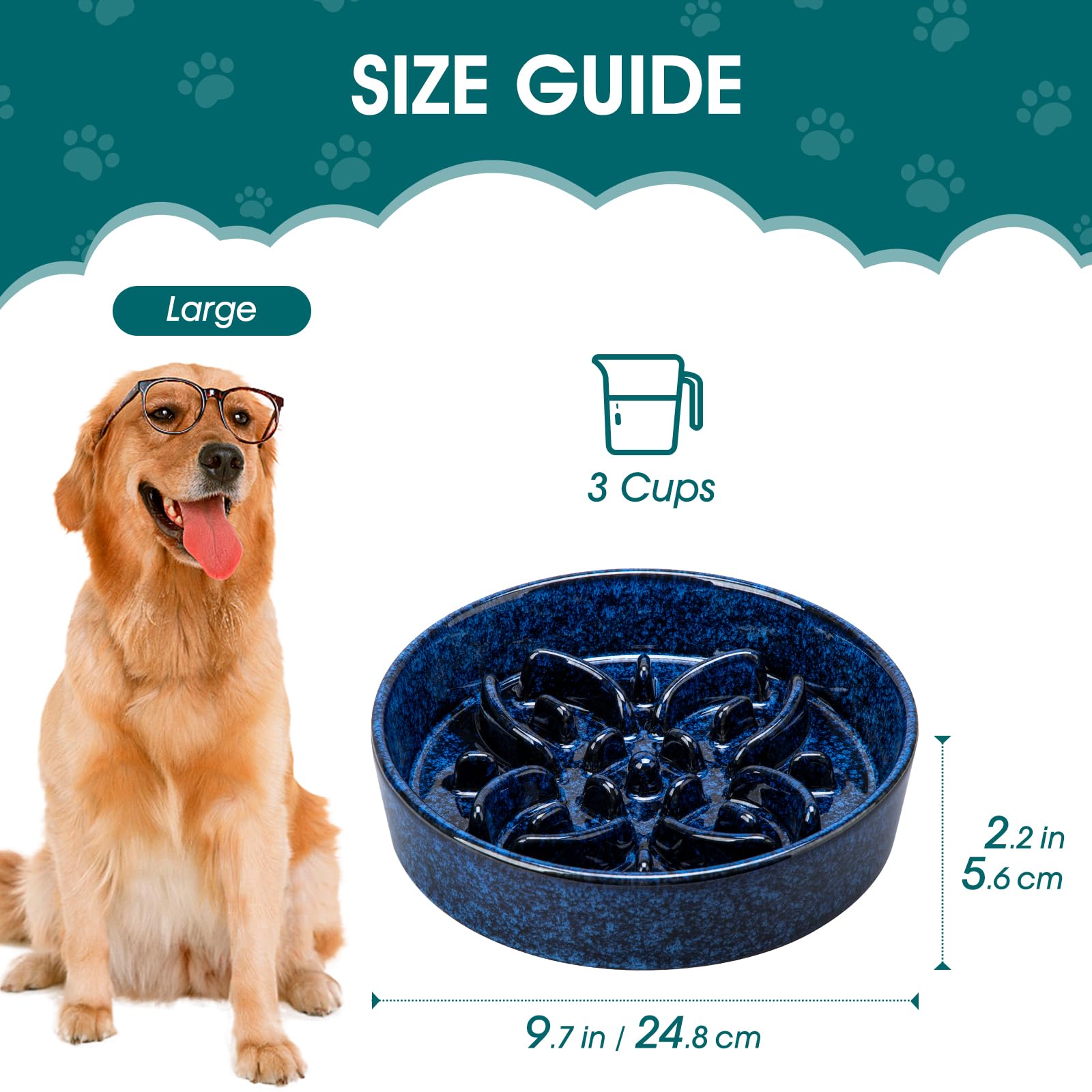 Vancasso bol cerámico puzzle para perros con laberinto floral