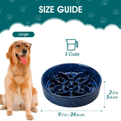Vancasso bol cerámico puzzle para perros con laberinto floral