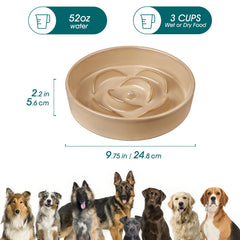 Bol lento cerámico vancasso de 3 tazas para controlar porciones.