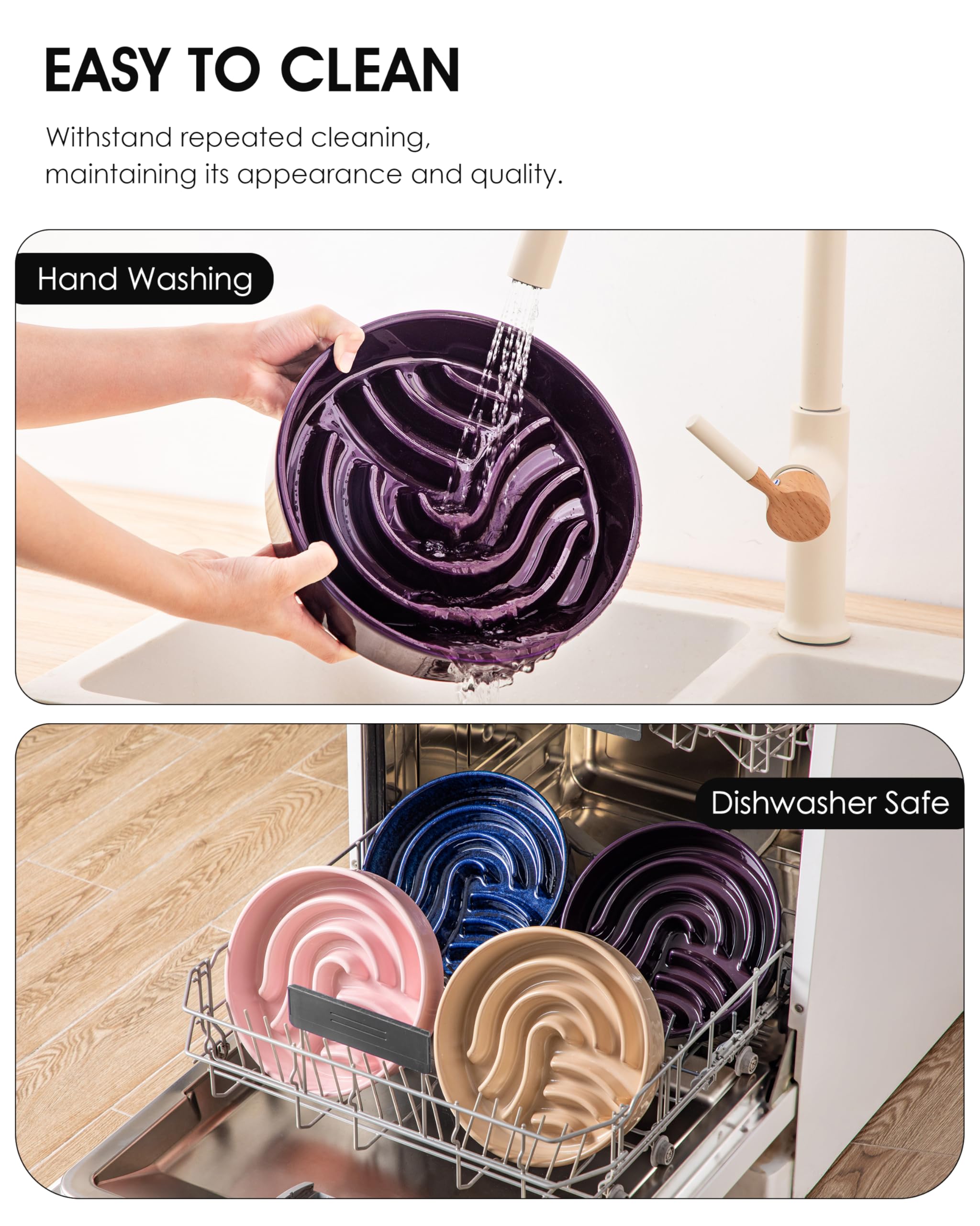 Color púrpura oscuro del cuenco lento de Vancasso para cocina moderna.