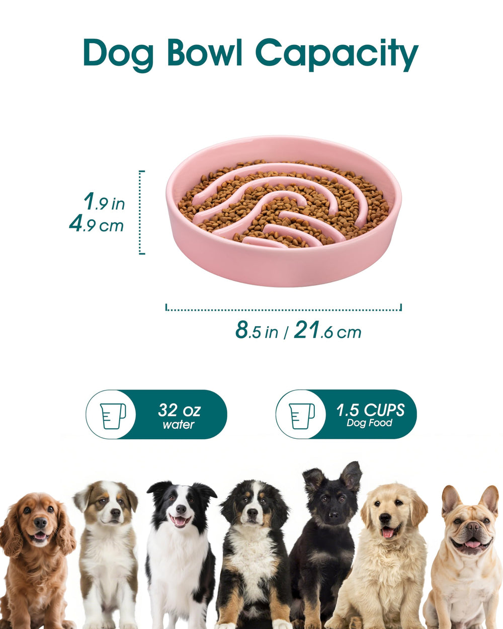 Tazón vancasso con diseño laberinto cerámico para perros