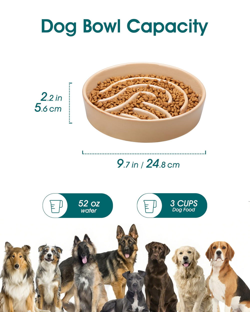 Diseño laberinto de vancasso que estimula al perro durante la comida.