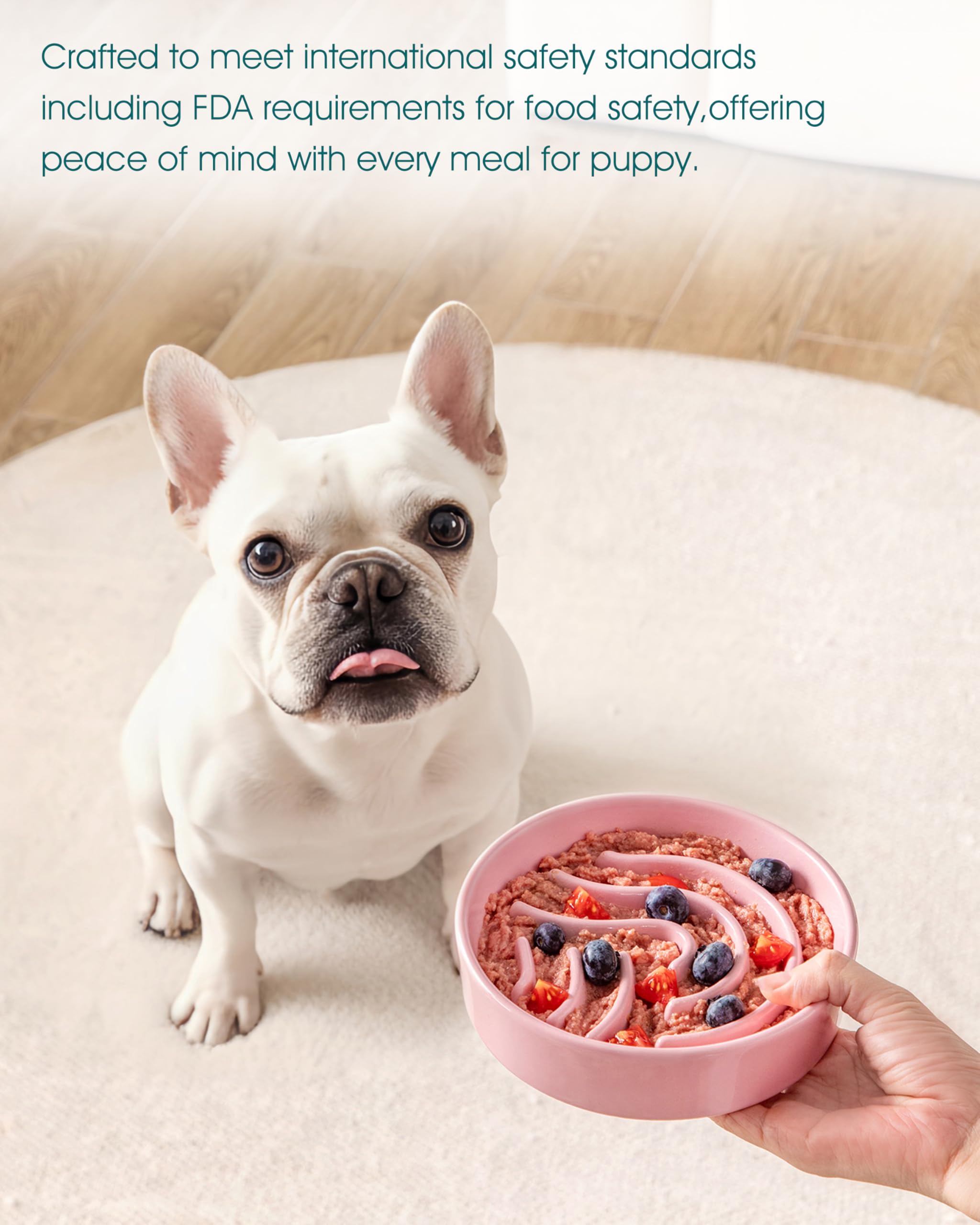 Vancasso tazón rosado 3 tazas para perros grandes o varios