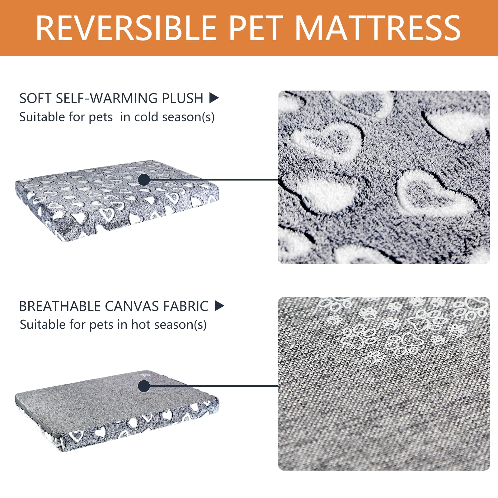 VANKEAN cama para jaula, funda desmontable lavable para un mantenimiento sencillo.