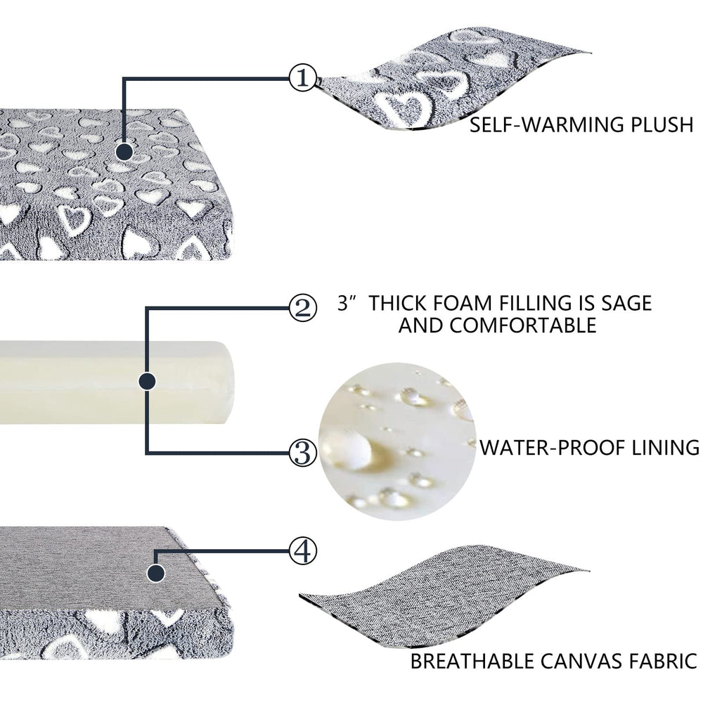 VANKEAN cama para jaula, soporte firme con espuma de alta densidad.
