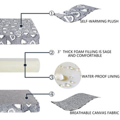 VANKEAN cama para jaula, soporte firme con espuma de alta densidad.