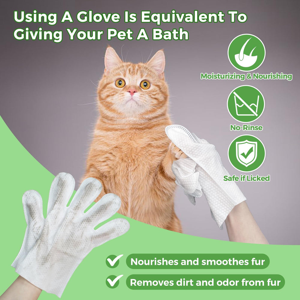Vannon: guantes de baño para mascotas, limpieza suave del pelaje y patas.