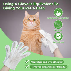 Vannon: guantes de baño para mascotas, limpieza suave del pelaje y patas.
