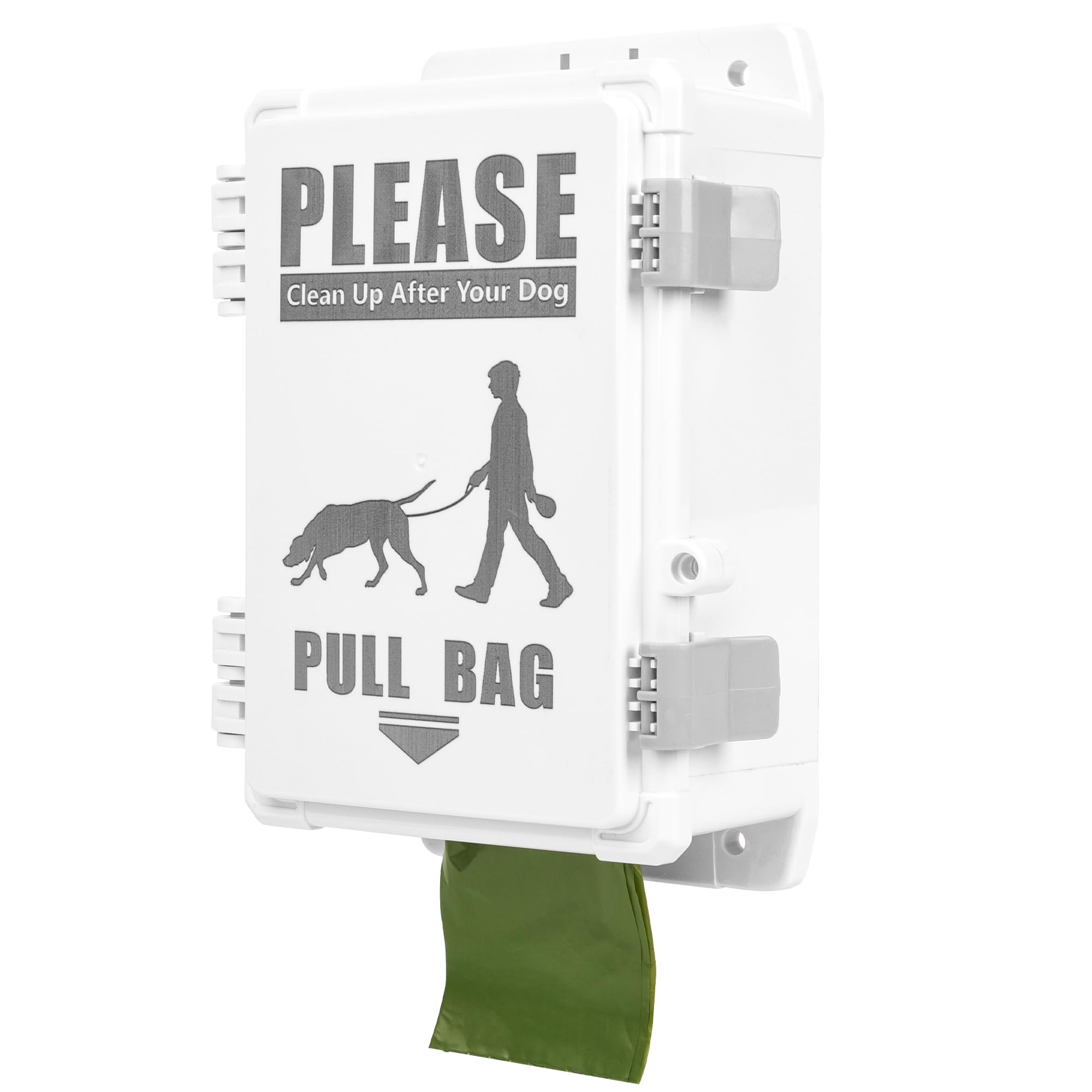 Dispensador VANQOU para caca de perro montado en pared, cómodo para recoger residuos exteriores.