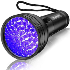 Linterna UV Vansky detecta manchas invisibles en alfombras para limpieza precisa.