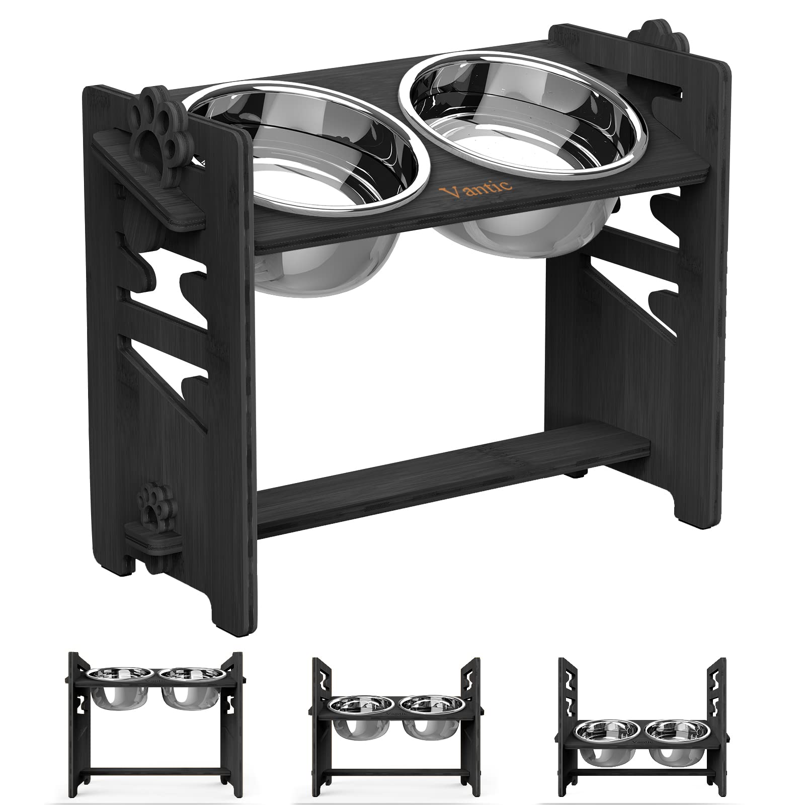Vantic alimentador elevado para perros grandes con 8 alturas disponibles