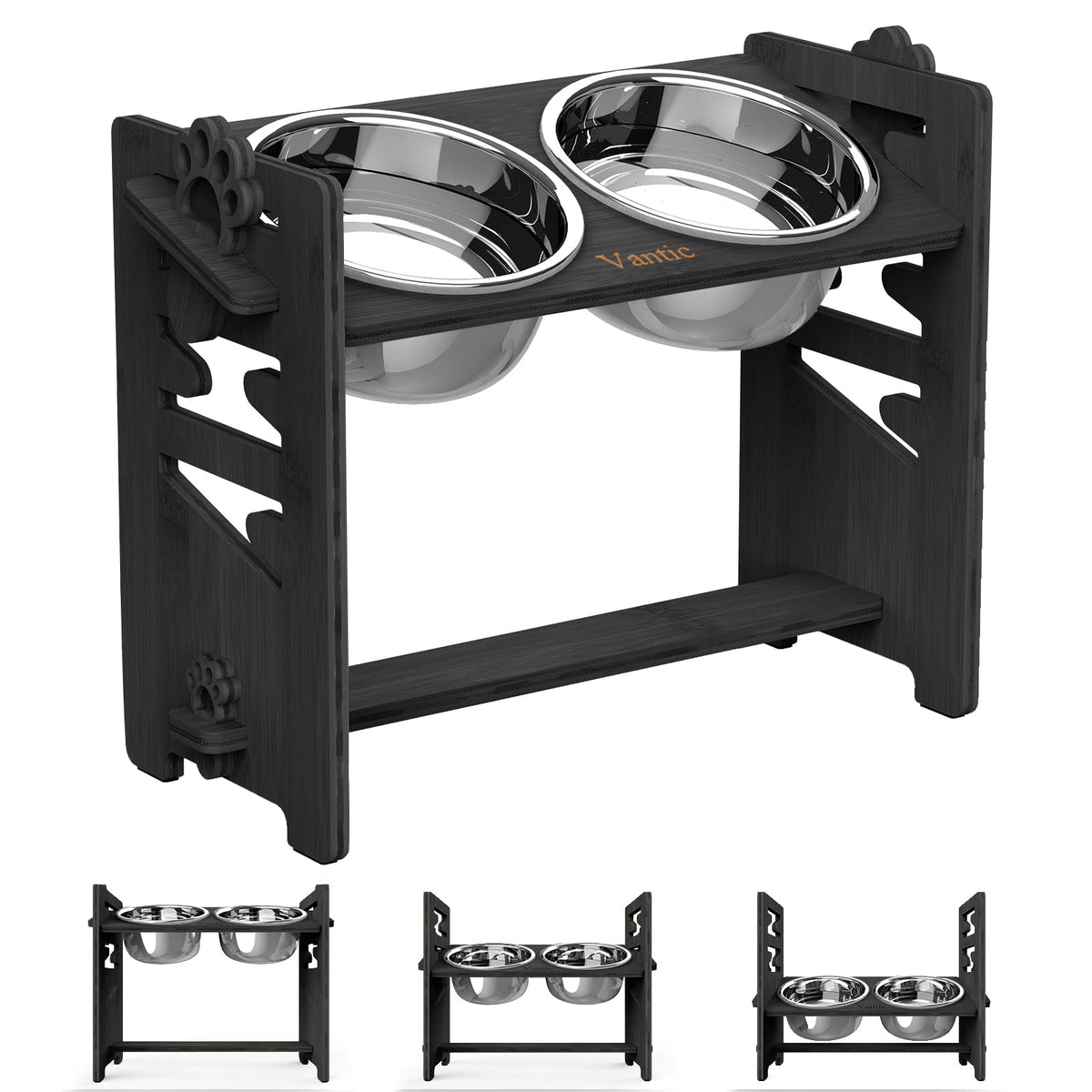 Vantic alimentador elevado para perros grandes con 8 alturas disponibles