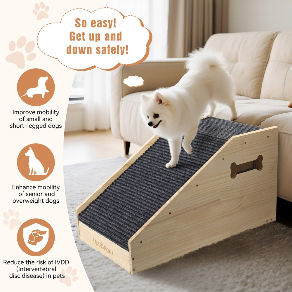 VavoPaw rampa de madera resistente, soporte duradero para perros pequeños