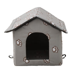 VARMTOR casa exterior para gatos con tejido impermeable y refugio aislado