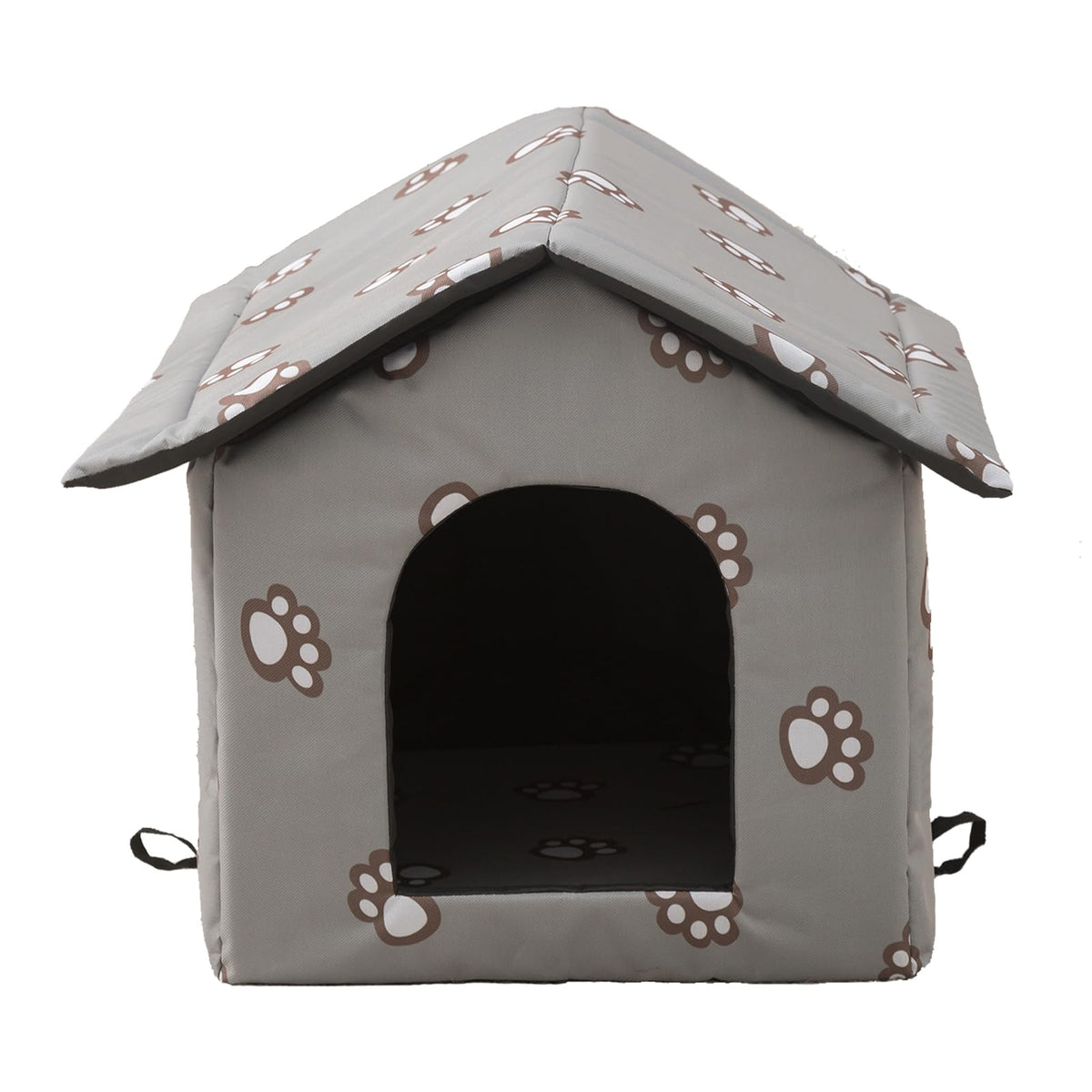 VARMTOR casa-gato exterior impermeable, refugio cálido para gatos al aire libre.
