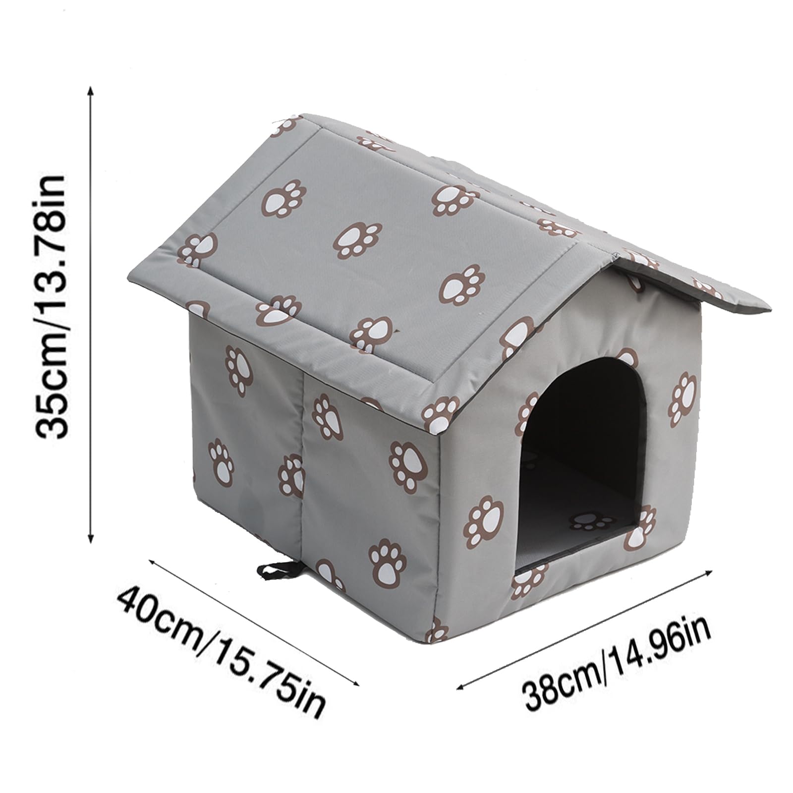 VARMTOR casa-gato tejido-oxford impermeable, protección contra lluvia para gatos.