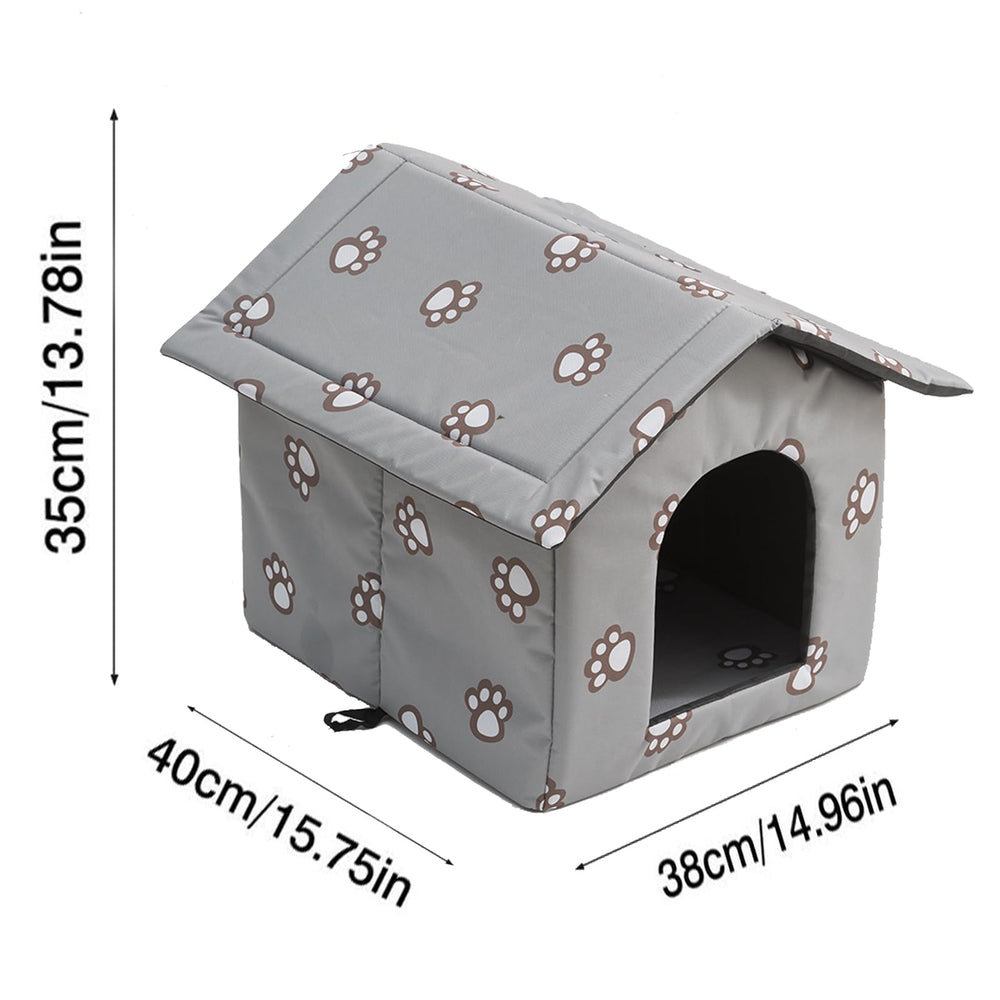 VARMTOR casa-gato tejido-oxford impermeable, protección contra lluvia para gatos.