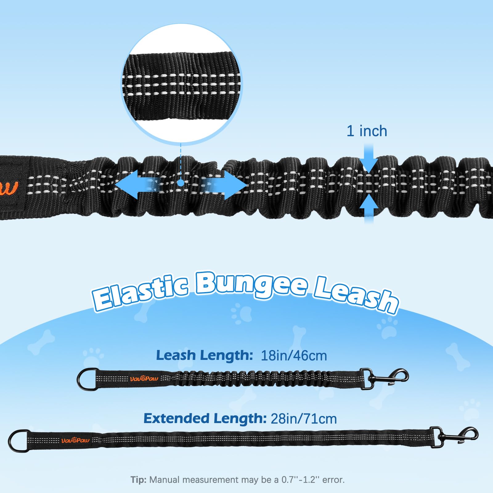 VavoPaw extensor bungee con amortiguación para reducir tirones.