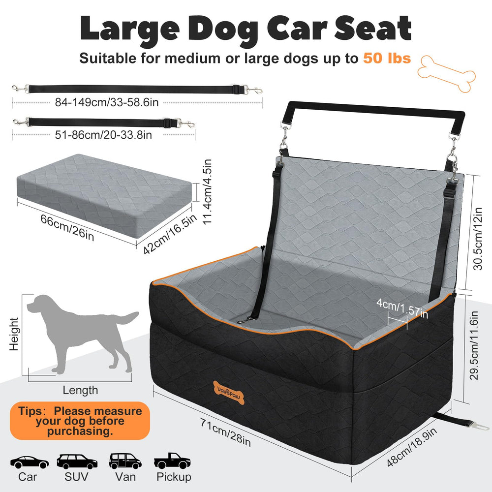 Asiento VavoPaw para perro mediano, cojín espeso para mayor comodidad.