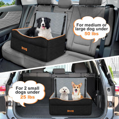 Asiento VavoPaw para perro mediano, fijaciones múltiples para estabilidad.