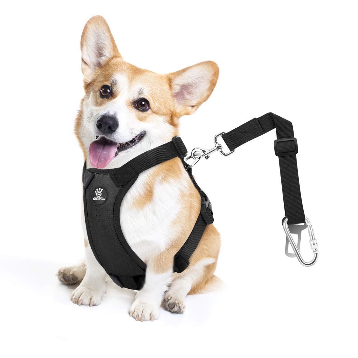 Cinturón de seguridad VavoPaw para perro en coche con ajuste seguro