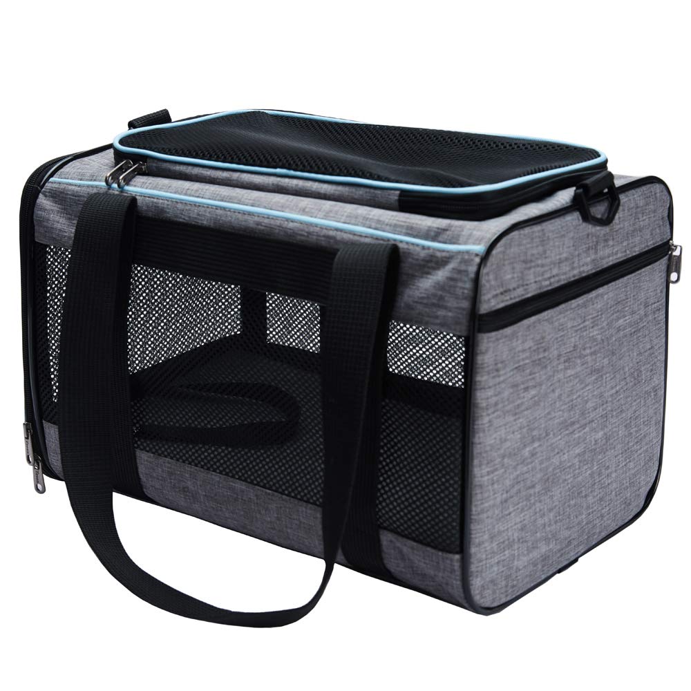 Ventilación con malla en el transportín Vceoa para flujo de aire y comodidad.