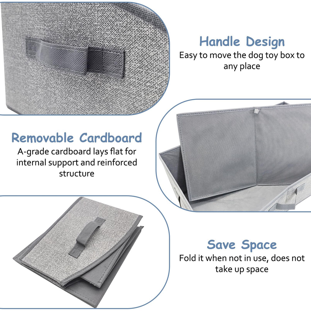 Cesta Juguetes VCEPJH gris, diseño para uso interior y exterior.