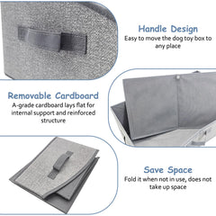 Cesta Juguetes VCEPJH gris, diseño para uso interior y exterior.