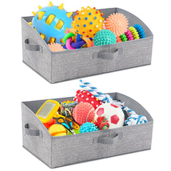 Cesta Juguetes de perro VCEPJH plegable con frente baja para acceso fácil.