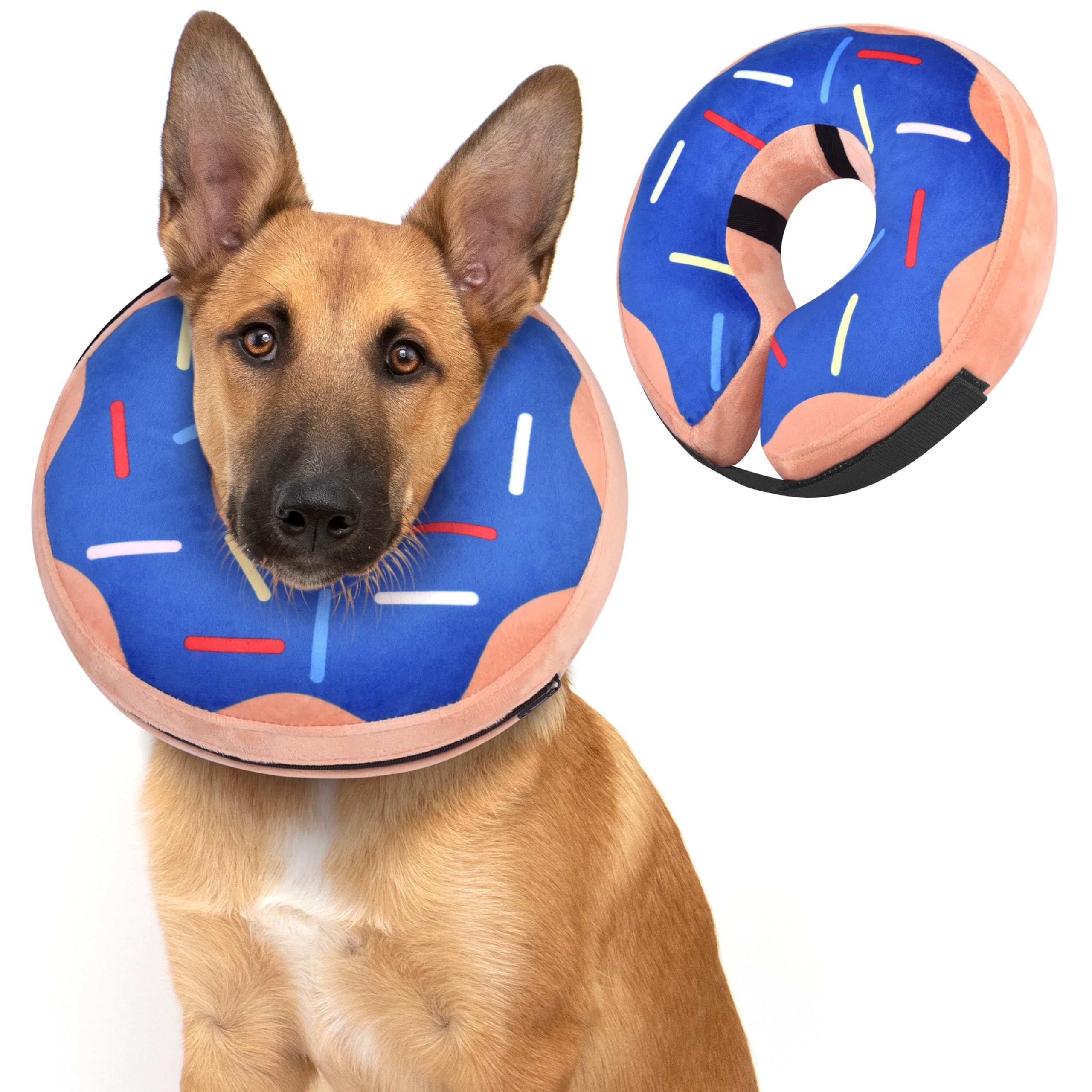 VCTERFK collar inflable donut-perro, protege la herida durante la recuperación