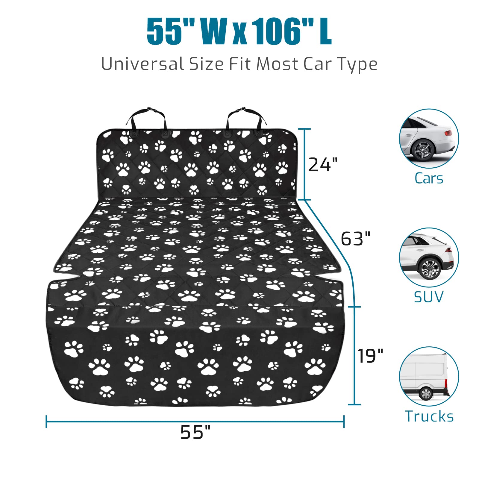Veckle cobertura maletero impermeable para patas mojadas y pelaje durante transporte.