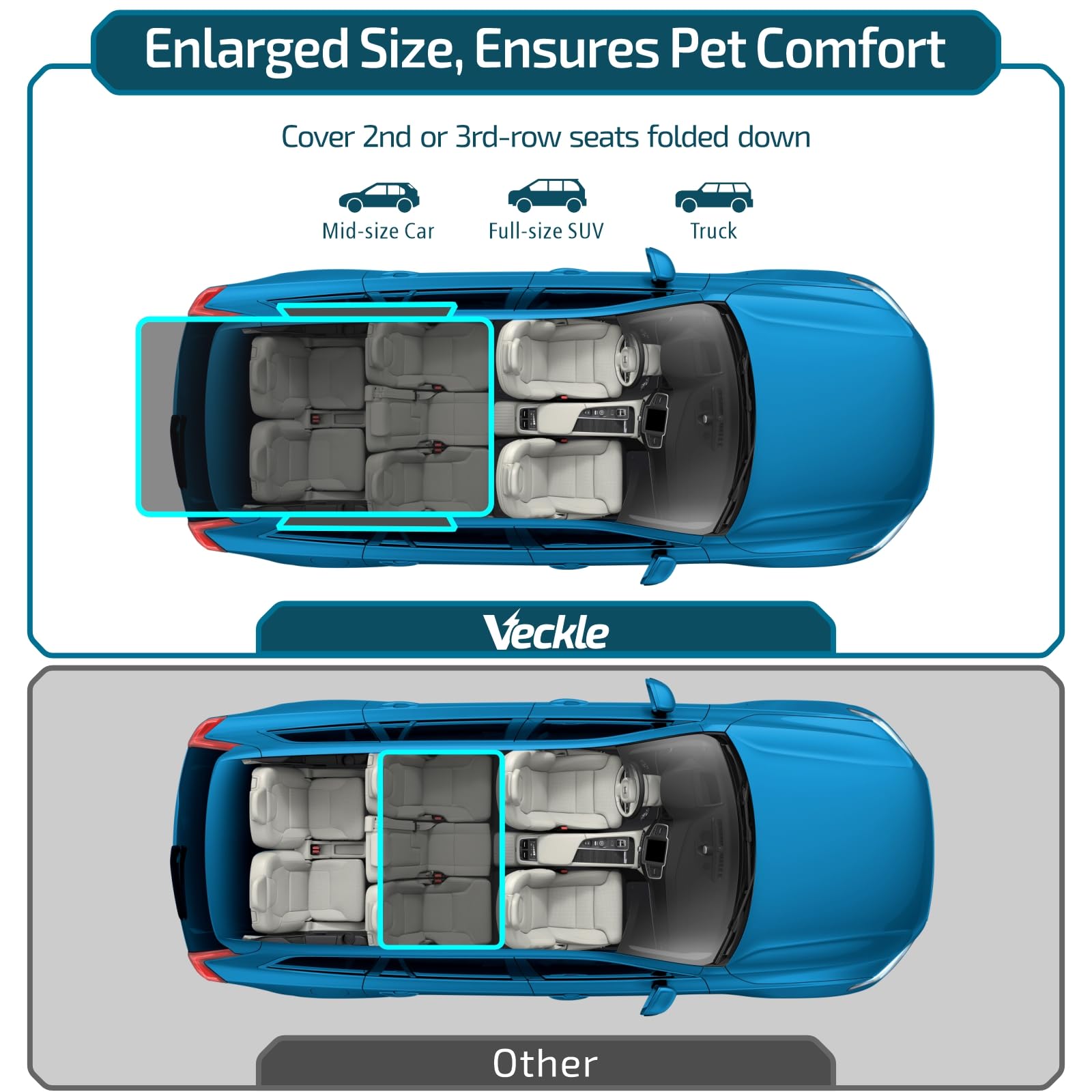 Veckle ajuste universal: compatible con la mayoría de SUVs estándar.