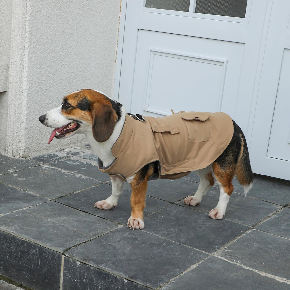 Vecomfy cazadora-perro-arnes-integrado-seguridad: distribución de la tracción en pecho y torso.