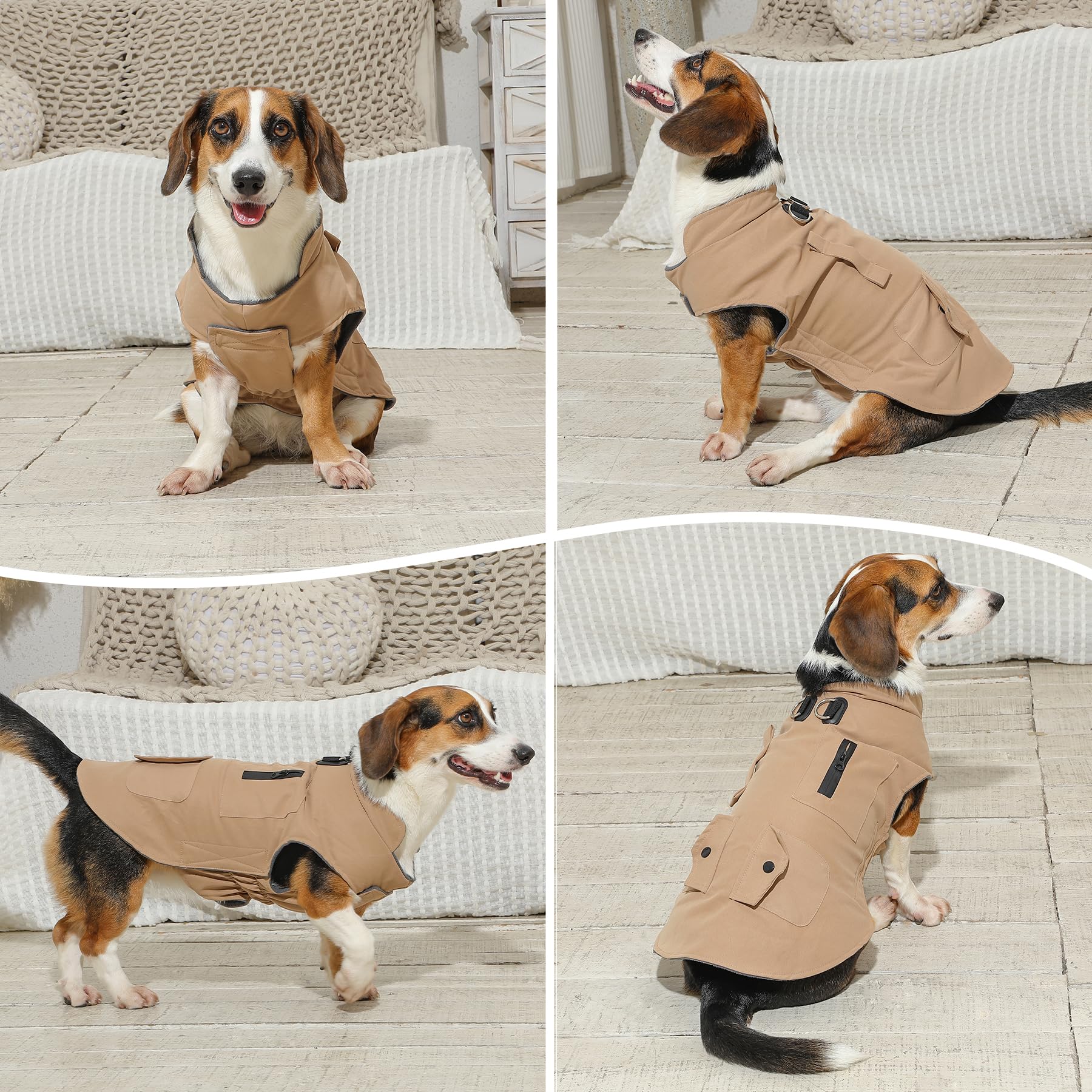 Vecomfy cazadora-perro-diseño-practico-ponerse-facil: ponértela es sencillo.