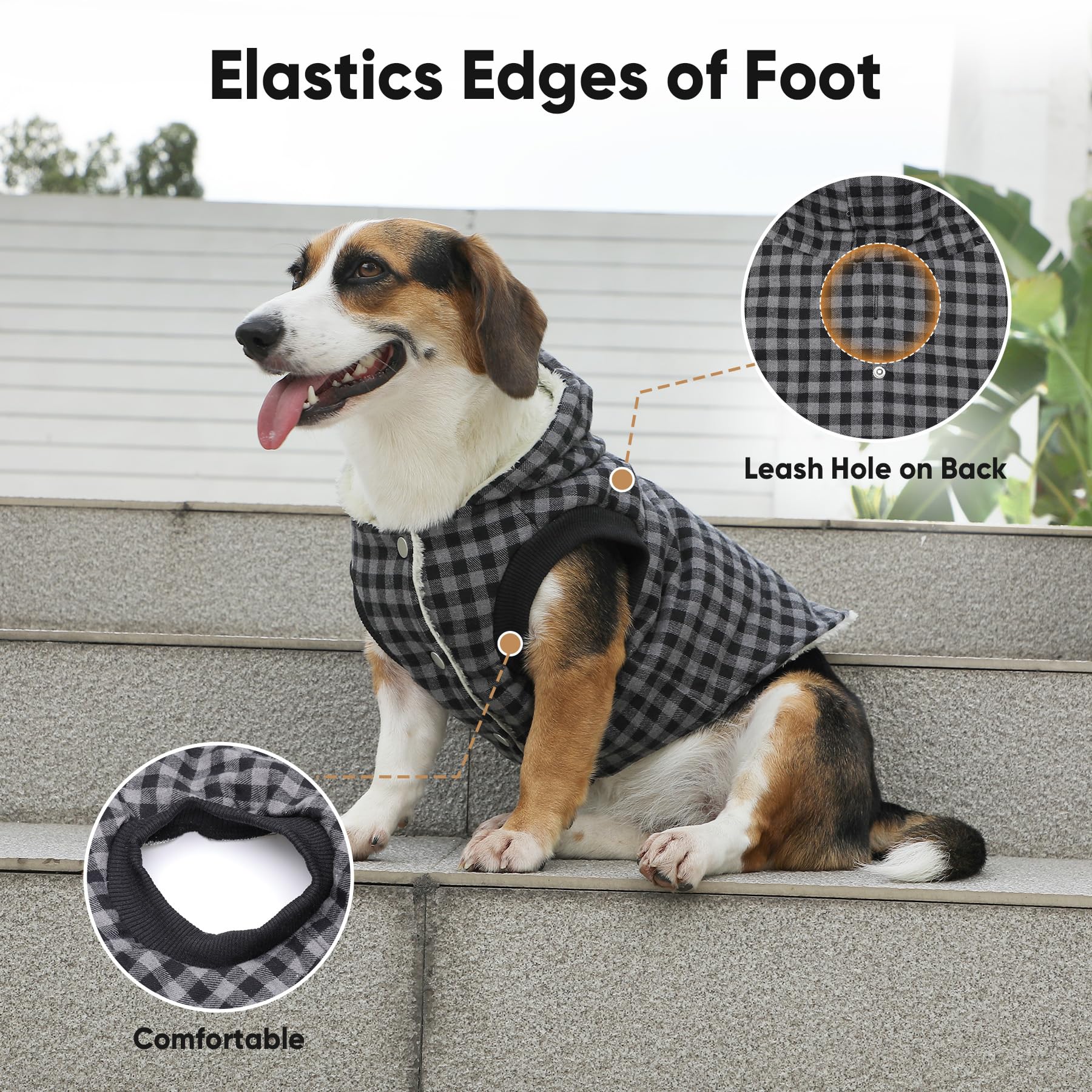 Vecomfy bordes elásticos en patas aseguran ajuste cómodo