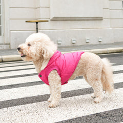 Vecomfy protección de orejas con capucha rosa S, ideal para paseos al exterior.