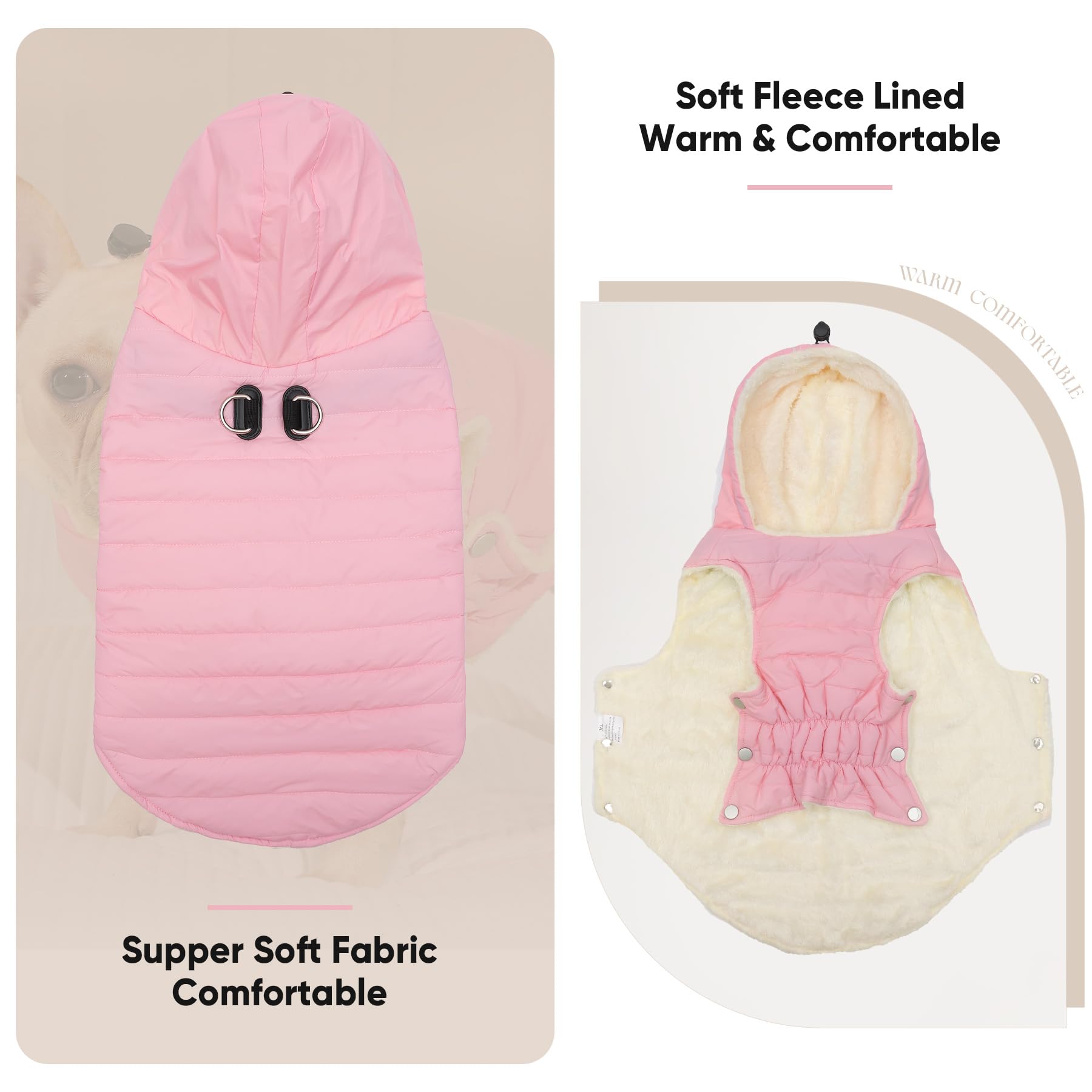 Vecomfy talla XL adecuada para perros grandes según pecho.