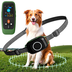 Veconix cerca inalambrica para perro con rango ajustable en el jardín.