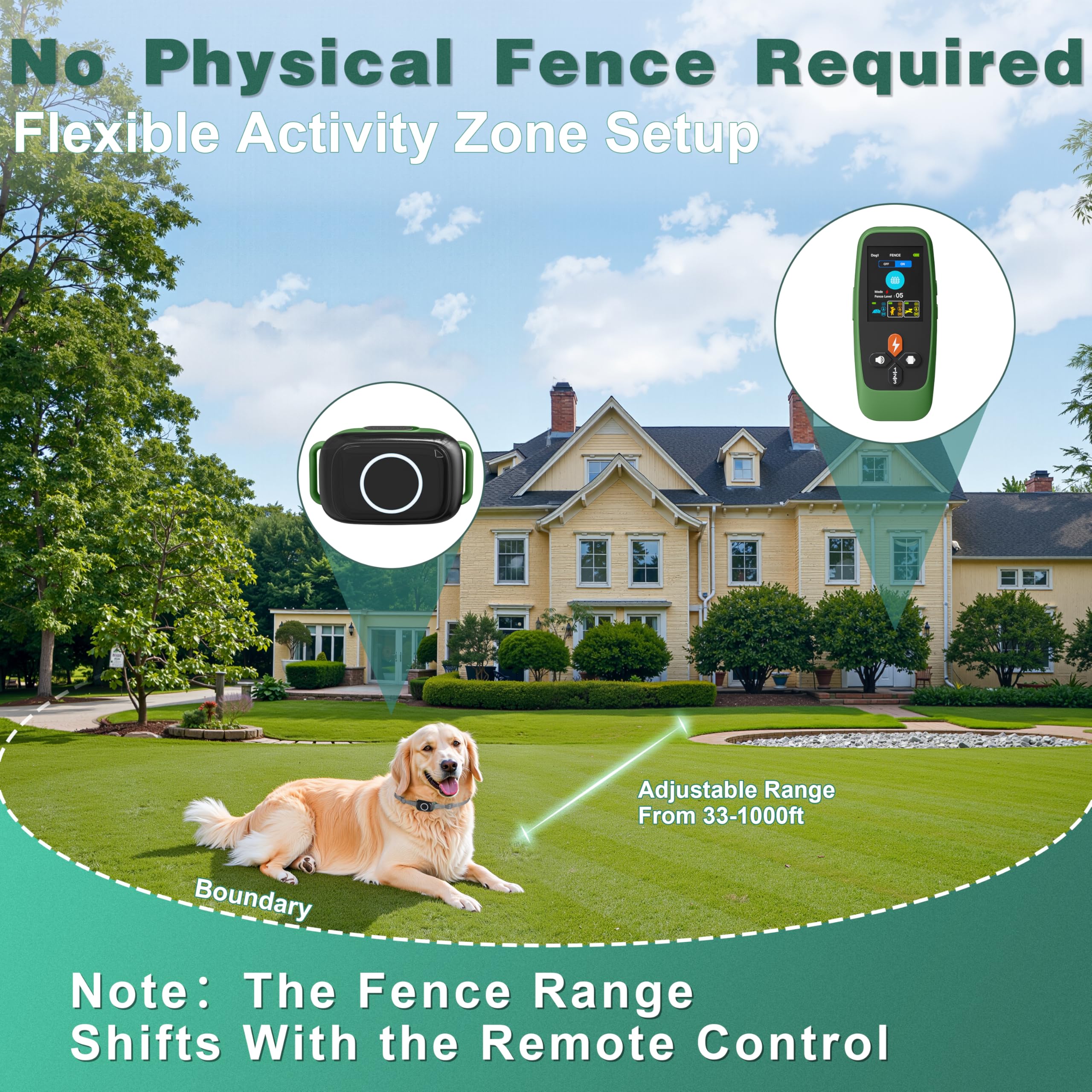 Veconix collar entrenamiento para perro con alcance de 3300 pies.