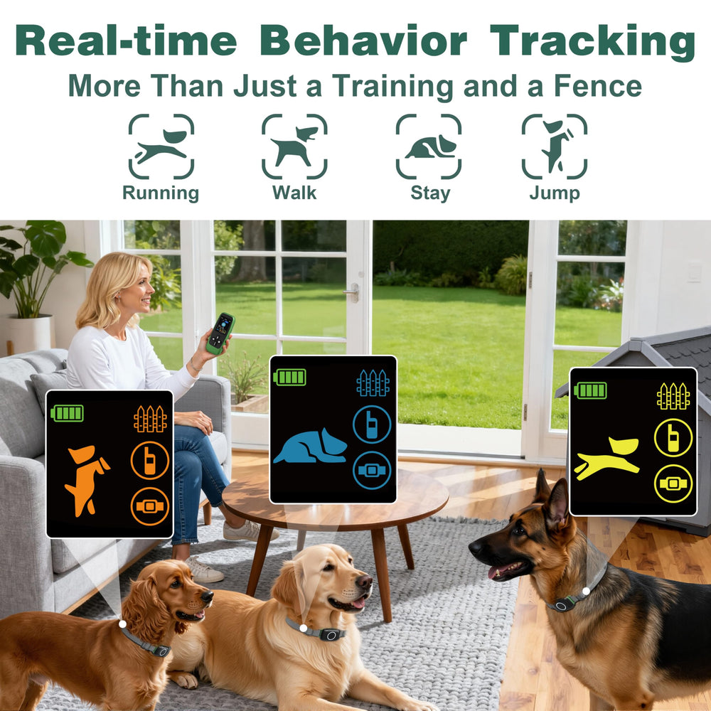 Veconix pantalla de estado en tiempo real facilita monitorear al perro.