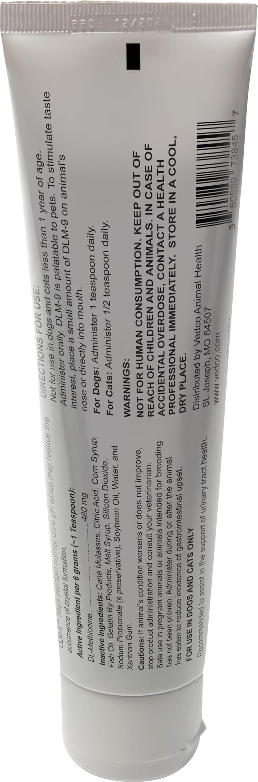 Envase práctico de 6x2x6 pulgadas para dosis precisa.