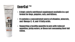 Vedco Enercal gel malt para perros y gatos, sabor que incentiva la ingesta.