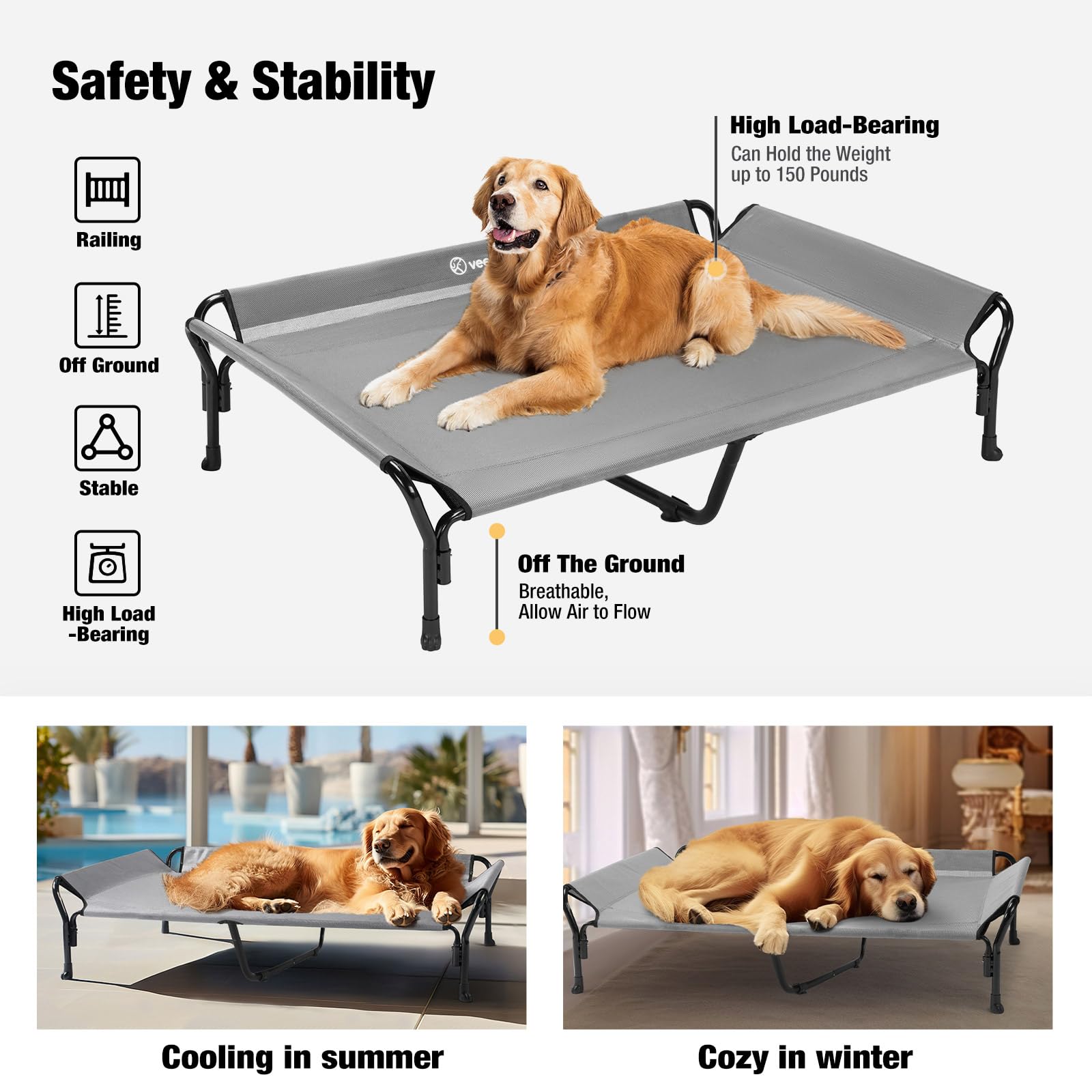 Limpieza fácil de la cama Veehoo con funda lavable