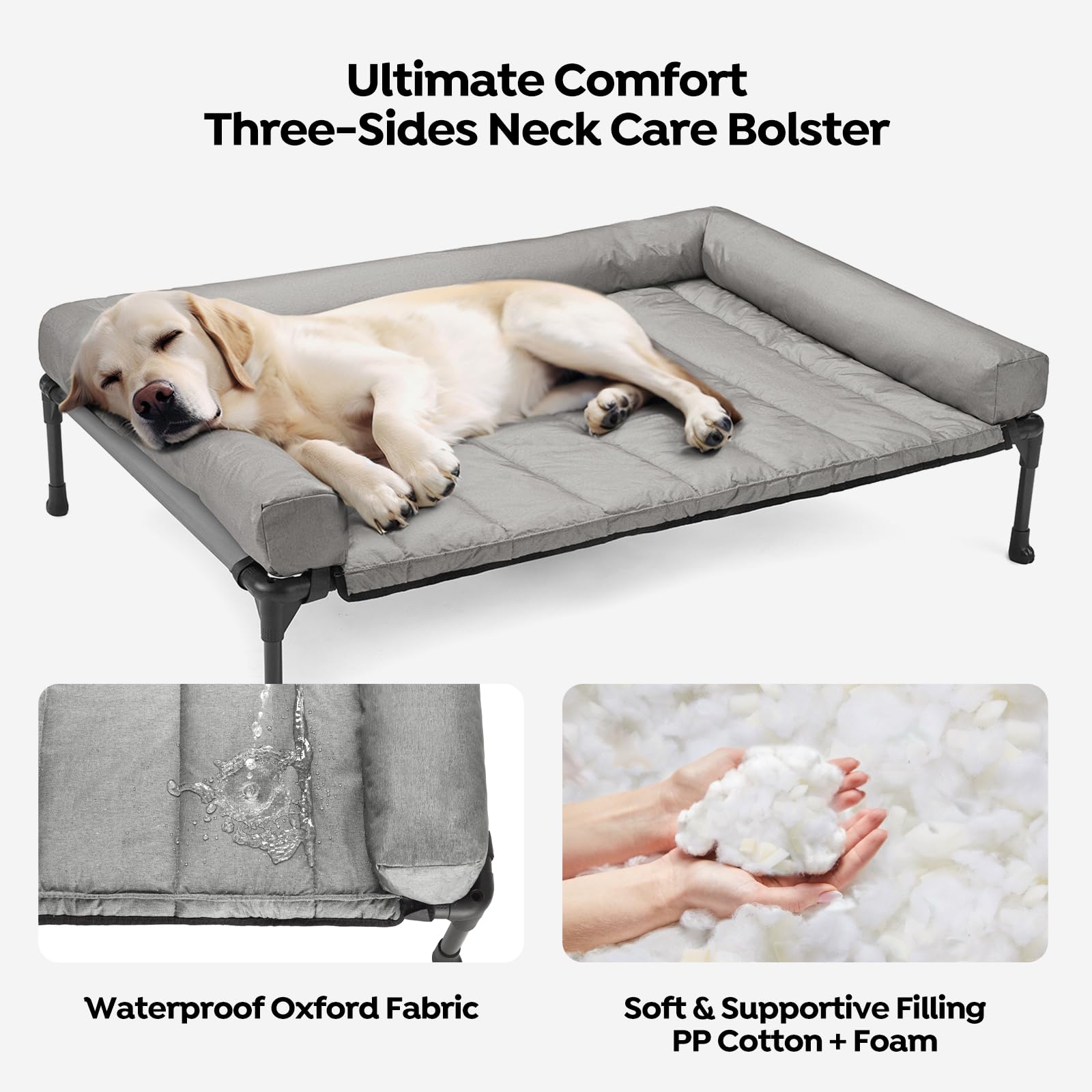 Almohada con borde triple de Veehoo para cuello.