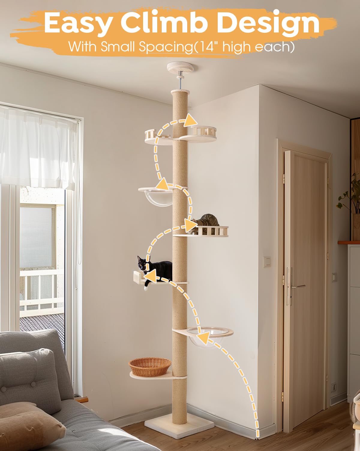 Veehoo Arbol Gato montaje rápido sin taladro
