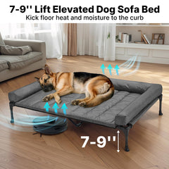 Cama para perros de 53 pulgadas con amplio espacio para estirar