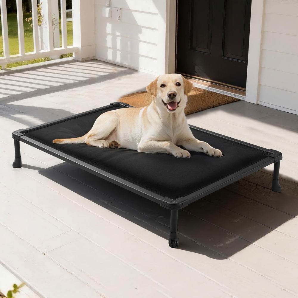 Cama elevada Veehoo para perros a prueba de mordidas, soporte estable.