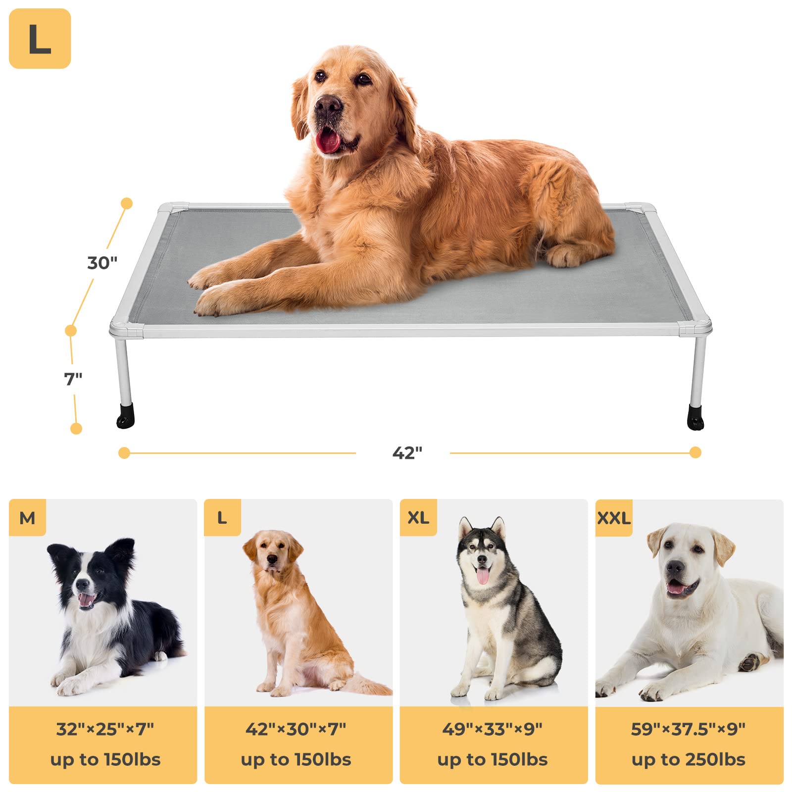 Veehoo cama elevada de 7 pulgadas ofrece mejor flujo de aire.
