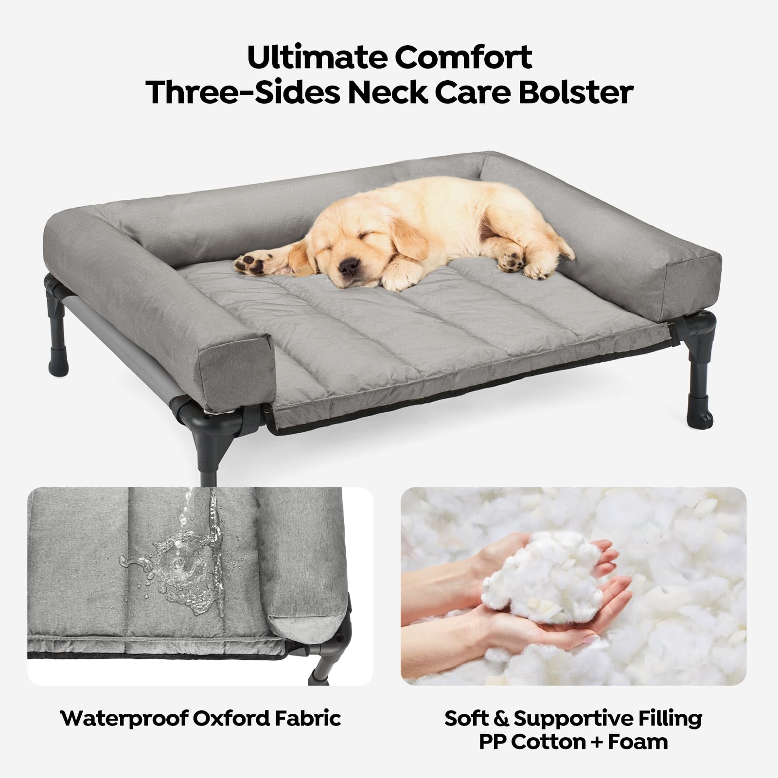 Colchón bolster desmontable e impermeable de Veehoo, fácil limpieza