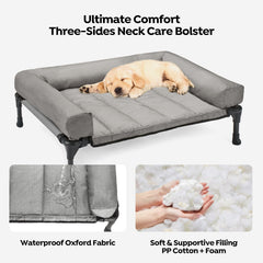 Colchón bolster desmontable e impermeable de Veehoo, fácil limpieza